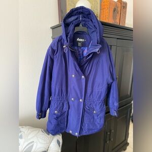 Vtg 1990s NORDICA CLASSICS Snowboard/Ski Jacket Coat with Hood Blue Size 14